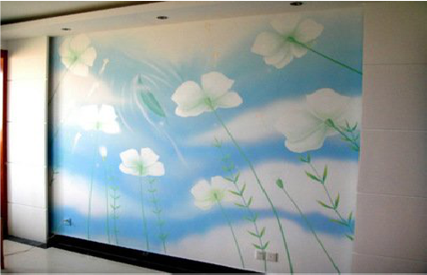 江山画墙绘怎么画好白云的蓬松感？