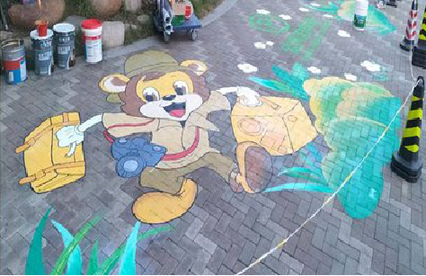 江山夏季画地面彩绘会遇到的问题