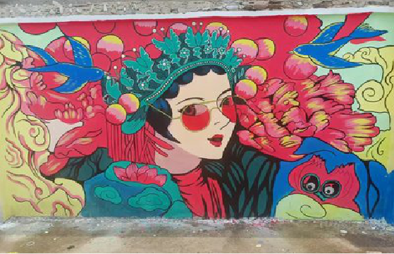 江山墙体彩绘-网红墙