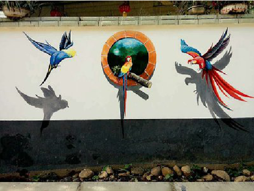 江山视觉错位-3D墙绘设计