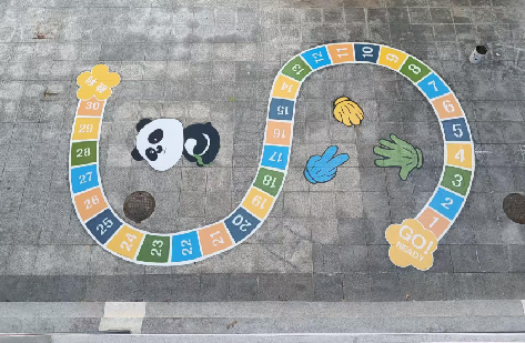 江山地面游戏彩绘