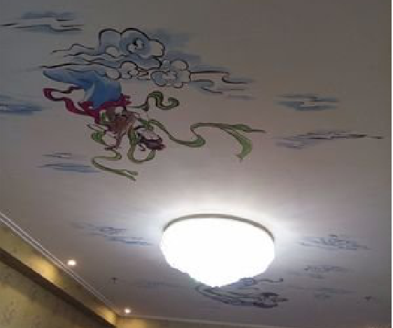 江山如何快速绘制天花板上的手绘墙？