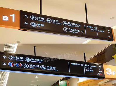 江山如何通过商场标识牌引导客流分布？